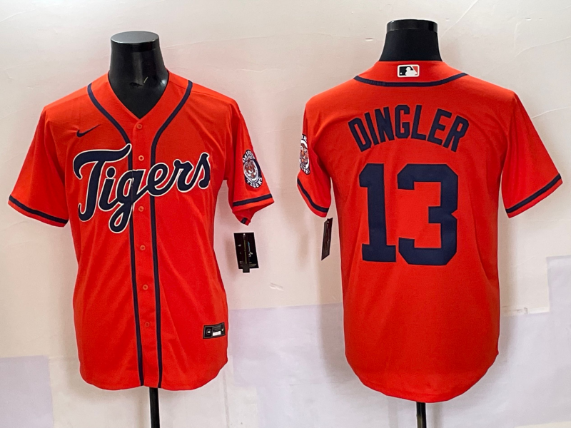 Men's Detroit Tigers Dillon Dingler #13 Orange Limited Jersey